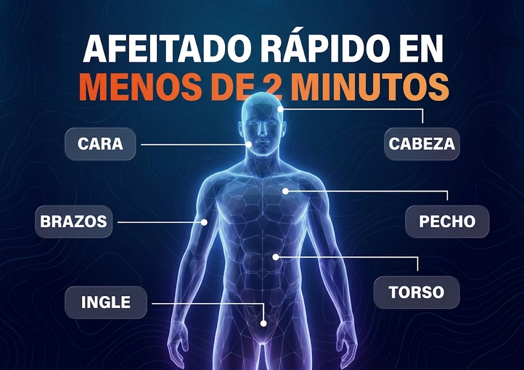Kit de Rasurado FlexSeries Pro® 5 en 1 para Cabeza, Rostro y Cuerpo