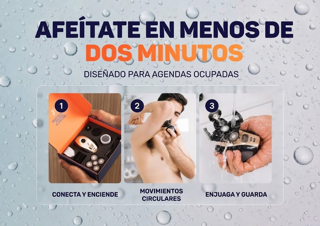 Kit de Rasurado FlexSeries Pro® 5 en 1 para Cabeza, Rostro y Cuerpo
