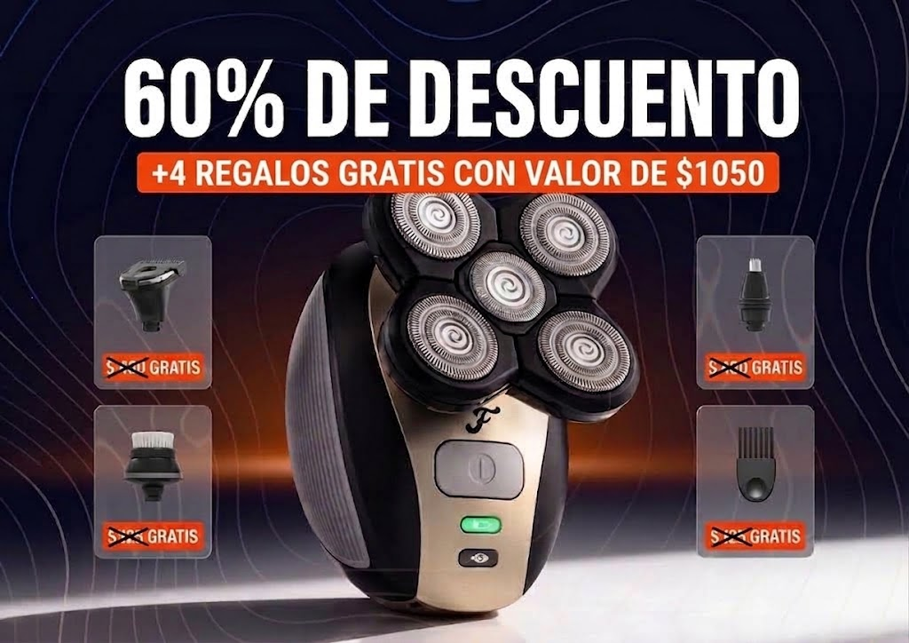 Kit de Rasurado FlexSeries Pro® 5 en 1 para Cabeza, Rostro y Cuerpo